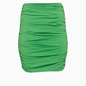 Babaton Green Ruched Women's Skirt